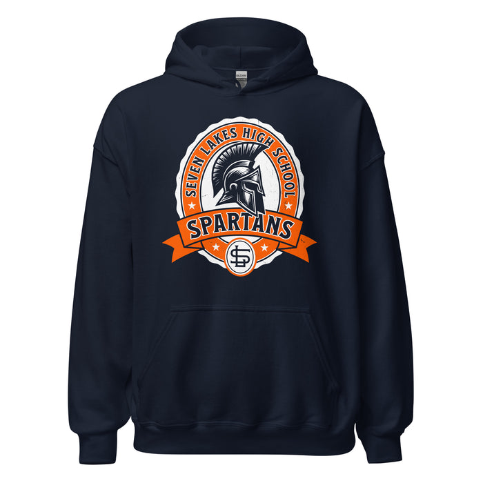 Seven Lakes High School Spartans Navy Classic Unisex Hoodie 212