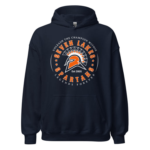 Seven Lakes High School Spartans Navy Classic Unisex Hoodie 214