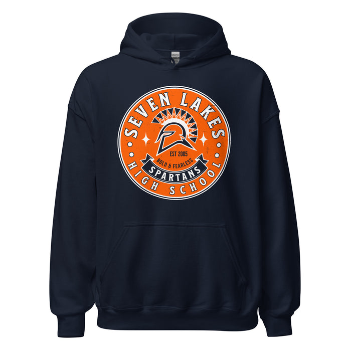 Seven Lakes High School Spartans Navy Classic Unisex Hoodie 215