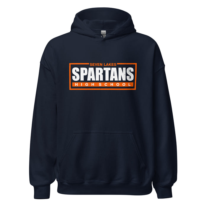 Seven Lakes High School Spartans Navy Classic Unisex Hoodie 049