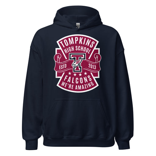 Tompkins High School Falcons Navy Classic Unisex Hoodie 207