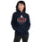 Woman wearing Allen High School Eagles Classic Navy Unisex Hoodie 203