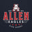 Close-up view of Allen High School Eagles Classic Navy Unisex Hoodie 203