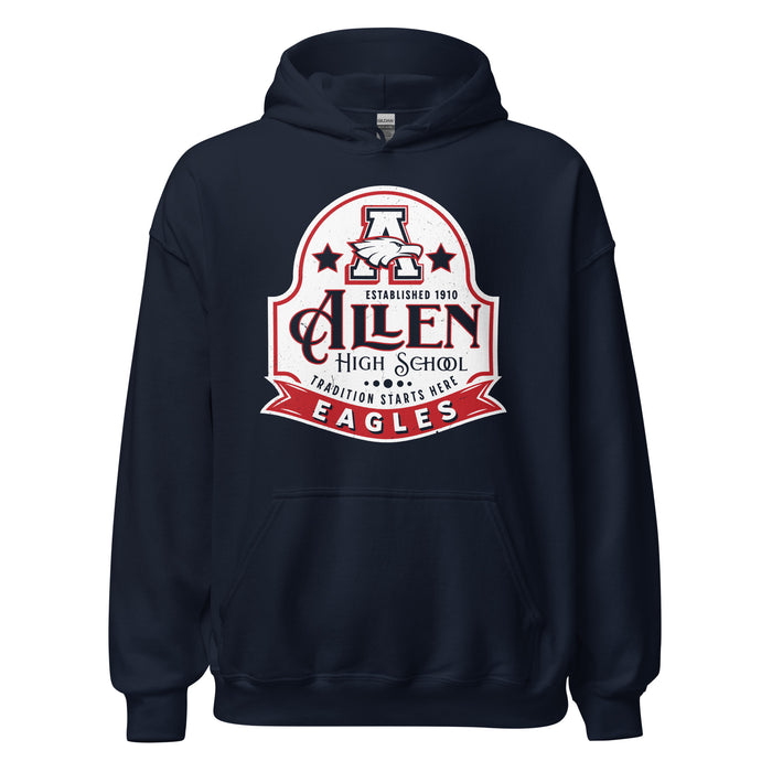 Allen High School Eagles Classic Navy Unisex Hoodie 215