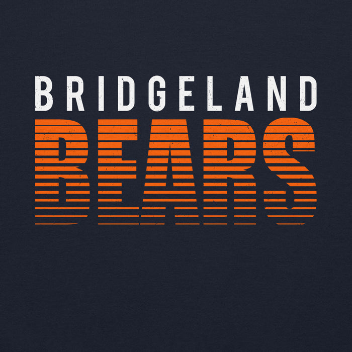 Close-up view of Bridgeland High School Bears Classic Navy Blue Unisex T-shirt 024
