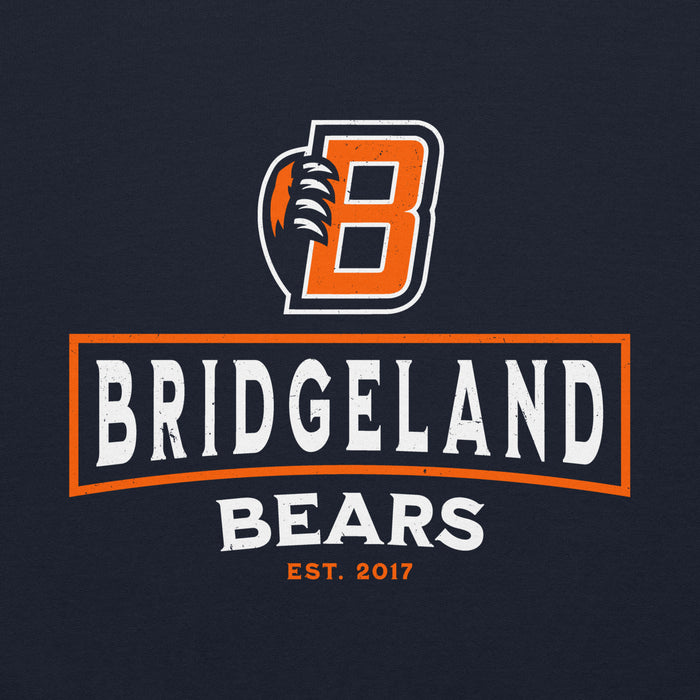 Close-up view of Bridgeland High School Bears Classic Navy Blue Unisex T-shirt 228