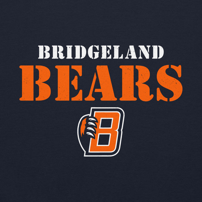 Close-up view of Bridgeland High School Bears Classic Navy Blue Unisex T-shirt 222