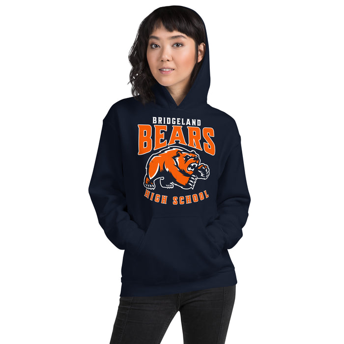 Woman wearing Bridgeland High School Bears Classic Navy Blue Unisex T-shirt 213
