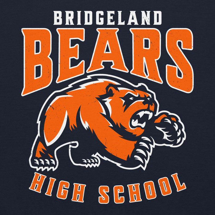 Close-up view of Bridgeland High School Bears Classic Navy Blue Unisex T-shirt 213