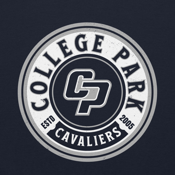 Close-up view of College Park High School Navy Classic Unisex Hoodie 220