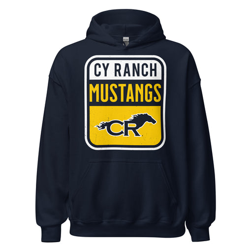 Cypress Ranch High School Mustangs Navy Classic Unisex Hoodie 001