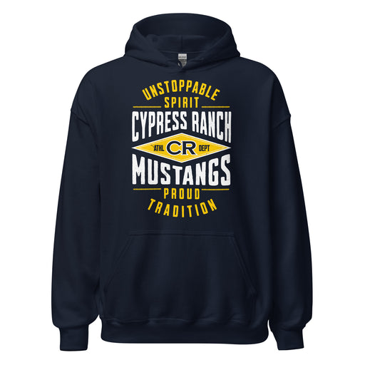 Cypress Ranch High School Mustangs Navy Classic Unisex Hoodie 210