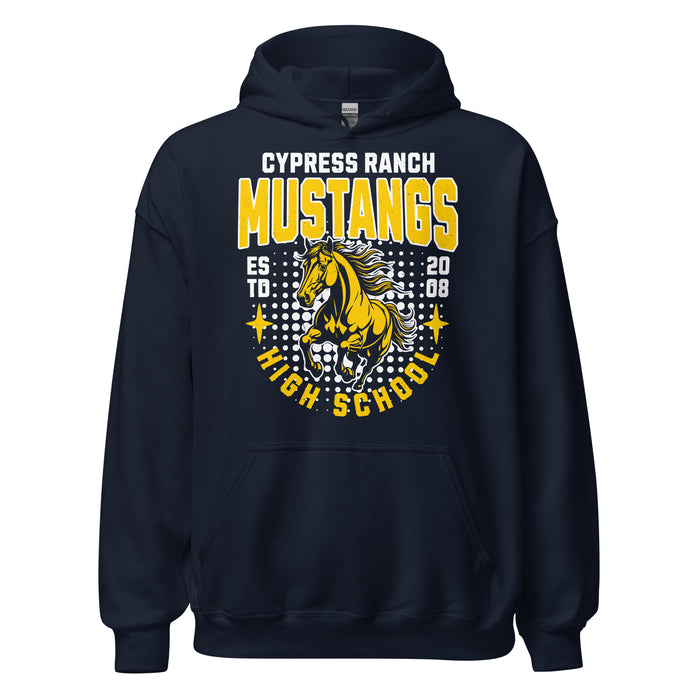 Cypress Ranch High School Mustangs Navy Classic Unisex Hoodie 204