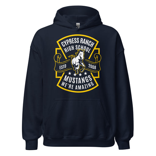 Cypress Ranch High School Mustangs Navy Classic Unisex Hoodie 207