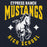 Close-up view of Cypress Ranch High School Mustangs Navy Classic Unisex Hoodie 213