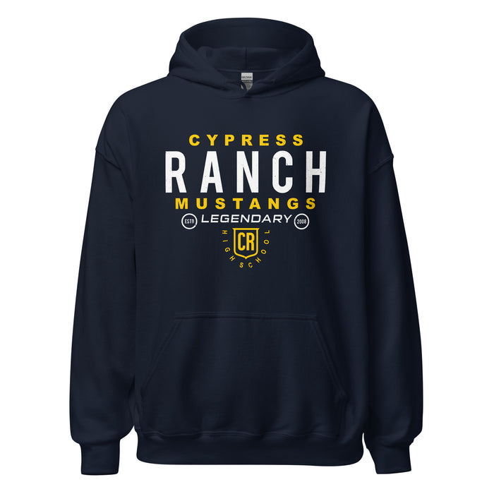 Cypress Ranch High School Mustangs Navy Classic Unisex Hoodie 003