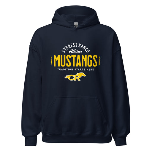 Cypress Ranch High School Mustangs Navy Classic Unisex Hoodie 040