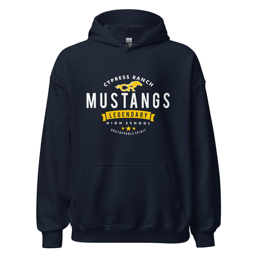 Cypress Ranch High School Mustangs Navy Classic Unisex Hoodie 044