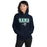 Woman wearing Cypress Ridge High School Rams Navy Classic Unisex Hoodie 049