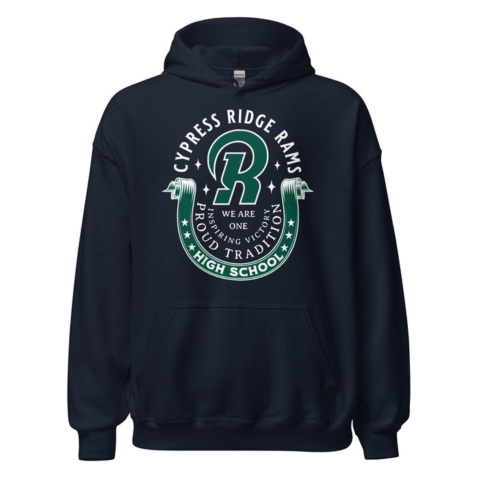 Cypress Ridge High School Rams Navy Classic Unisex Hoodie 229