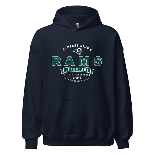 Cypress Ridge High School Rams Navy Classic Unisex Hoodie 044