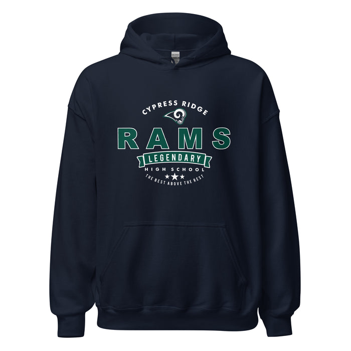 Cypress Ridge High School Rams Navy Classic Unisex Hoodie 044