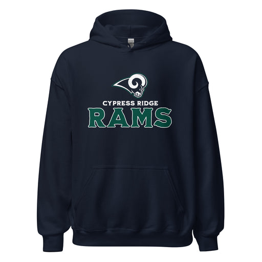 Cypress Ridge High School Rams Navy Classic Unisex Hoodie 233