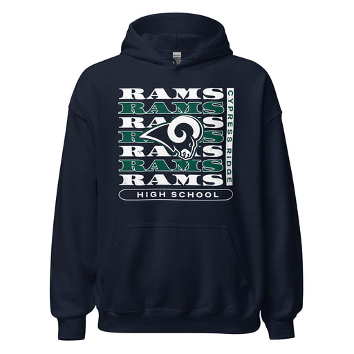 Cypress Ridge High School Rams Navy Classic Unisex Hoodie 235