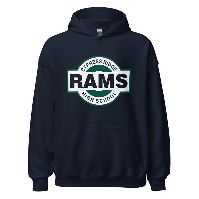 Cypress Ridge High School Rams Navy Classic Unisex Hoodie 011