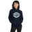 Woman wearing Cypress Ridge High School Rams Navy Classic Unisex Hoodie 011