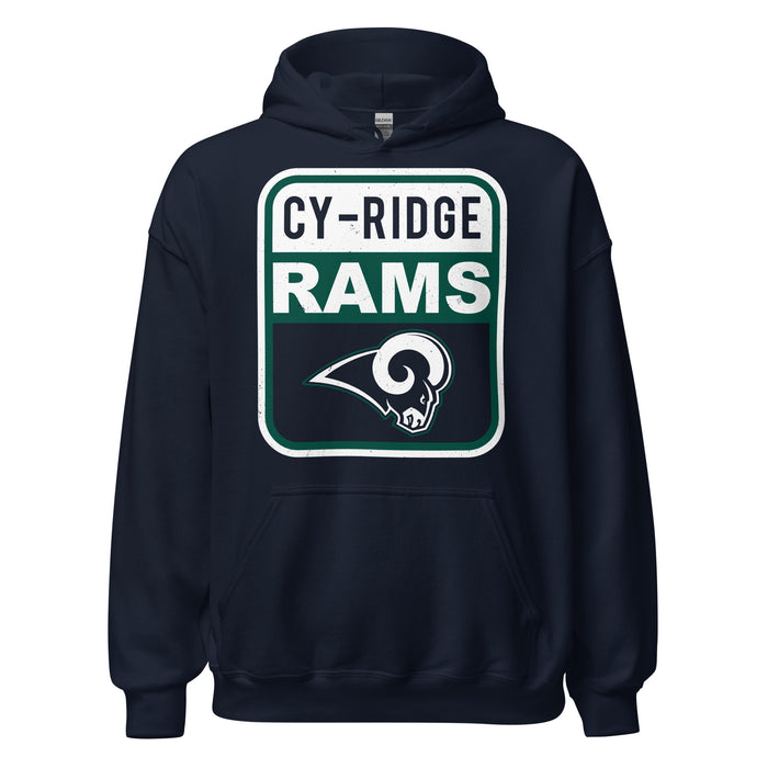 Cypress Ridge High School Rams Navy Classic Unisex Hoodie 001
