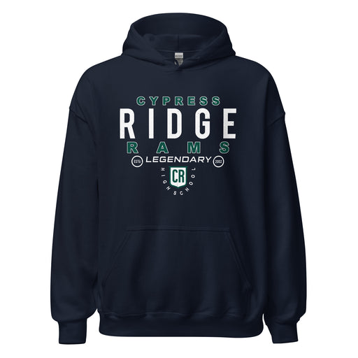Cypress Ridge High School Rams Navy Classic Unisex Hoodie 003