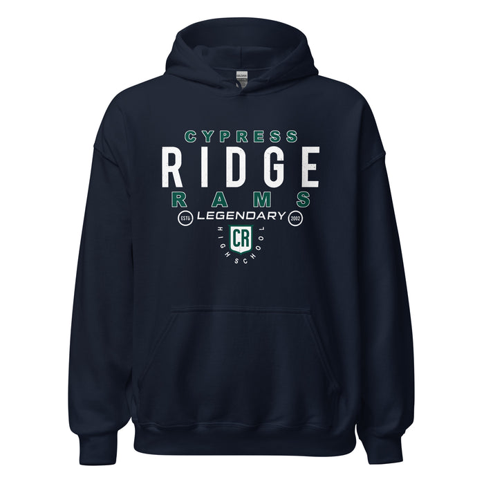 Cypress Ridge High School Rams Navy Classic Unisex Hoodie 003