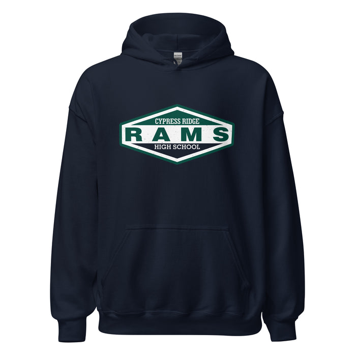 Cypress Ridge High School Rams Navy Classic Unisex Hoodie 009