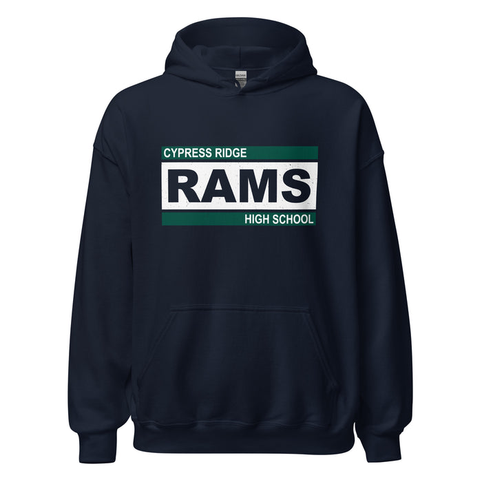 Cypress Ridge High School Rams Navy Classic Unisex Hoodie 098
