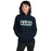 Woman wearing Cypress Ridge High School Rams Navy Classic Unisex Hoodie 098