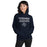 Woman wearing Flower Mound High School Jaguars Navy Blue Classic Unisex Hoodie 017