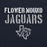 Close-up view of Flower Mound High School Jaguars Navy Blue Classic Unisex Hoodie 017