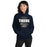 Woman wearing Klein Collins High School Tigers Navy Classic Unisex Hoodie 034