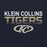 Close-up view of Klein Collins High School Tigers Navy Classic Unisex Hoodie 024