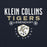 Close-up view of Klein Collins High School Tigers Navy Classic Unisex Hoodie 003