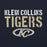 Close-up view of Klein Collins High School Tigers Navy Classic Unisex Hoodie 017