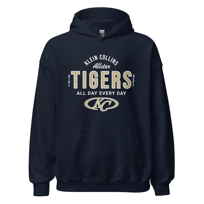 Klein Collins High School Tigers Navy Classic Unisex Hoodie 034