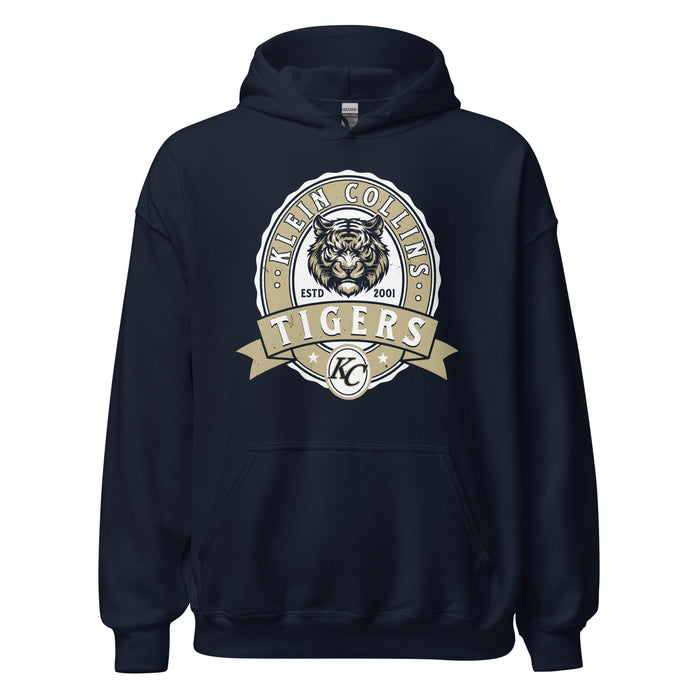 Klein Collins High School Tigers Navy Classic Unisex Hoodie 212