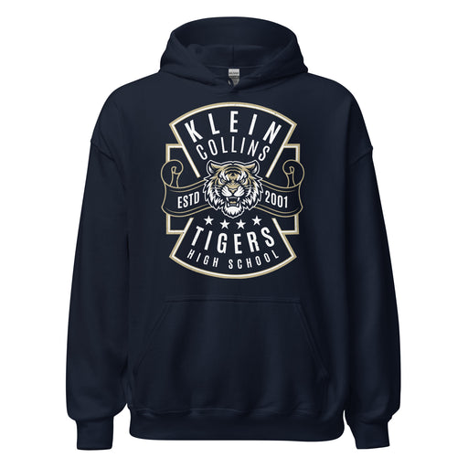 Klein Collins High School Tigers Navy Classic Unisex Hoodie 207