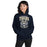 Woman wearing Klein Collins High School Tigers Navy Classic Unisex Hoodie 213