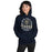 Woman wearing Klein Collins High School Tigers Navy Classic Unisex Hoodie 206