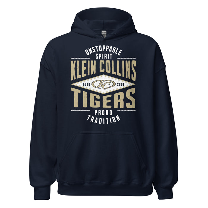 Klein Collins High School Tigers Navy Classic Unisex Hoodie 210