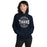 Woman wearing Klein Collins High School Tigers Navy Classic Unisex Hoodie 218