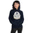 Woman wearing Klein Collins High School Tigers Navy Classic Unisex Hoodie 219
